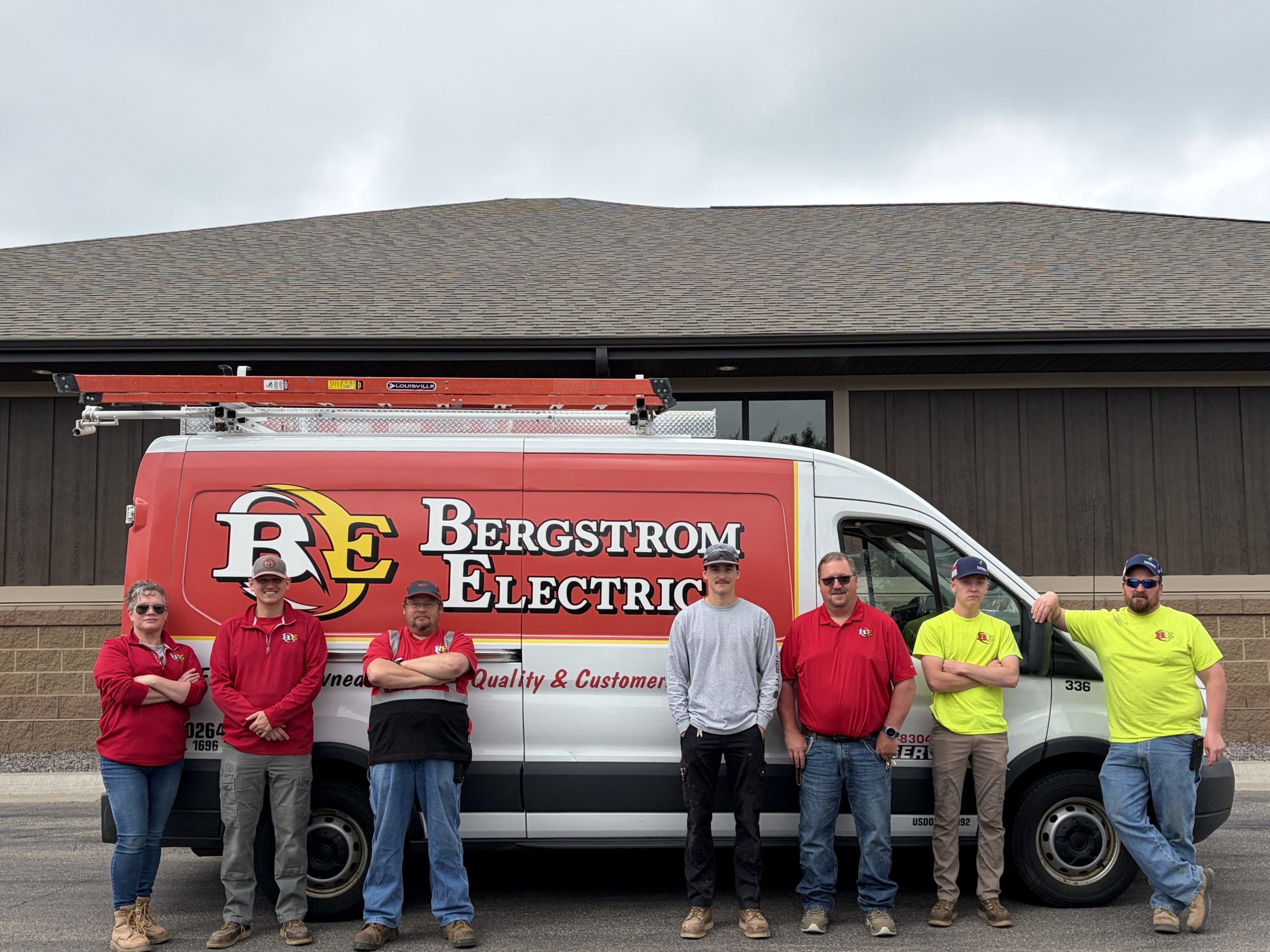 Bergstrom Electric Van with Technicians